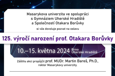 Pozvánka na oslavy 125. výročí narození prof. Borůvky