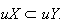 $uX\subset uY.$